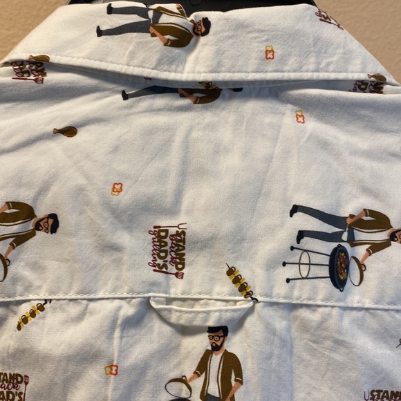 NWT Denim & Flower Dad Grilling Button Down 100% Cotton - Picture 8 of 14